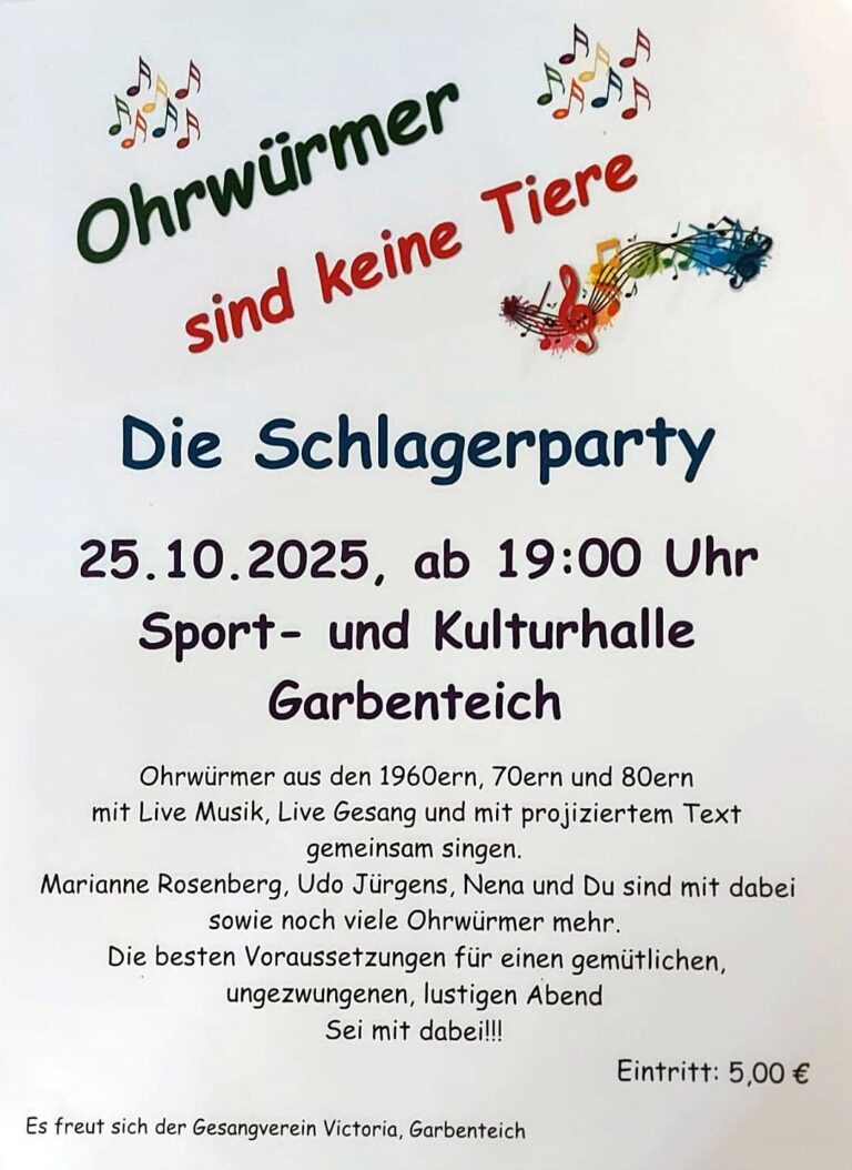 2025.10.25-Ankuendigung-Schlagerparty-Garbenteich 2025.10.25-Ankuendigung-Schlagerparty-Garbenteich