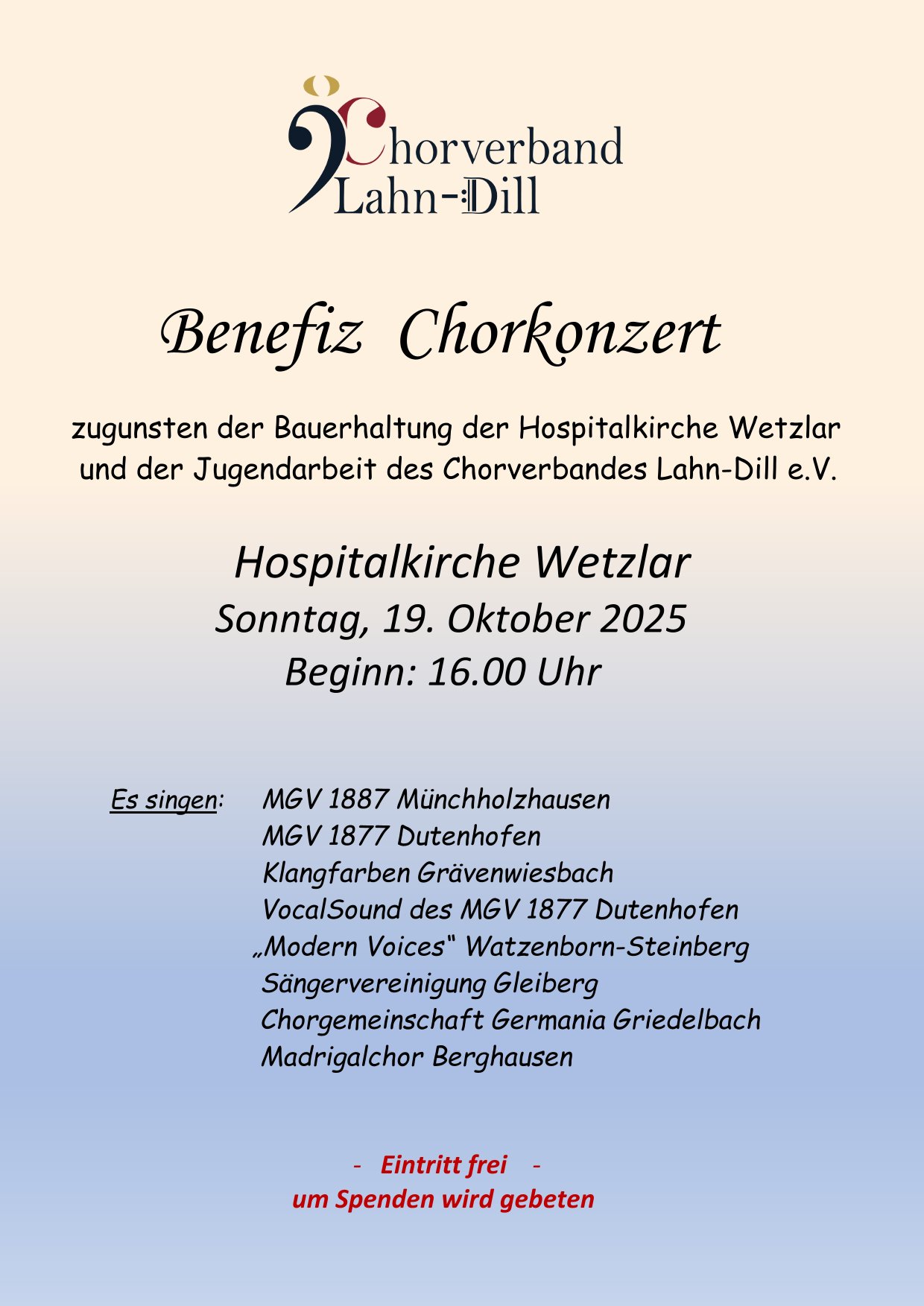 Du betrachtest gerade Benefizkonzert CLD beim Gallusmarkt